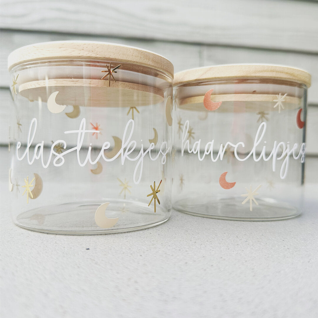 Handmade: Glazen pot voor haar elastiekjes & speldjes