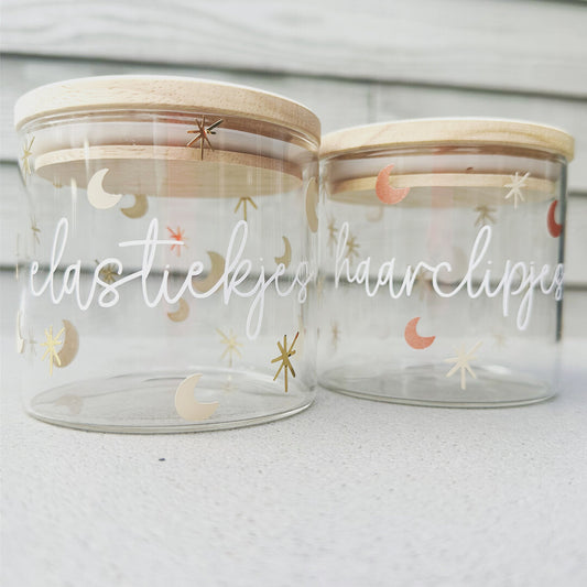 Handmade: Glazen pot voor haar elastiekjes & speldjes