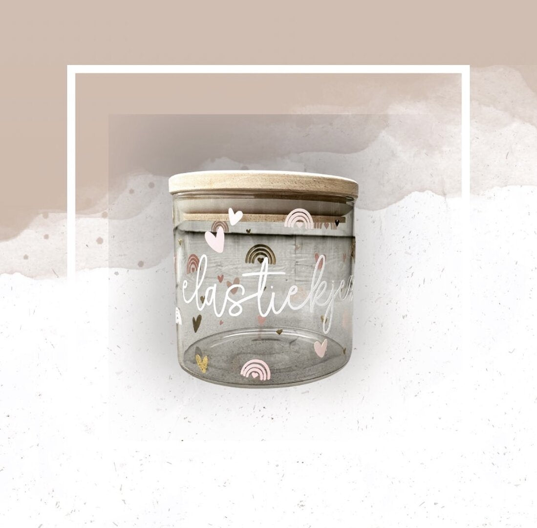Handmade: Glazen pot voor haar elastiekjes & speldjes