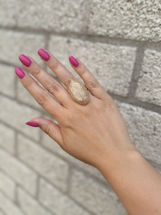 Be Dazzled ring - beige