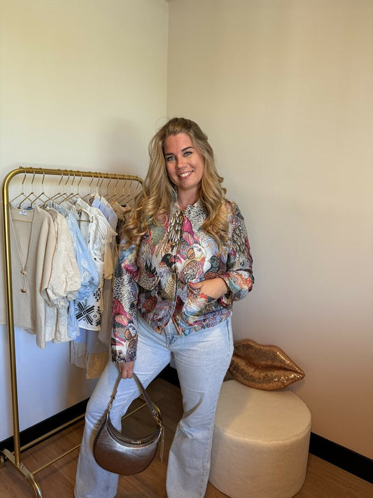 Kleurrijke bomberjack vogels