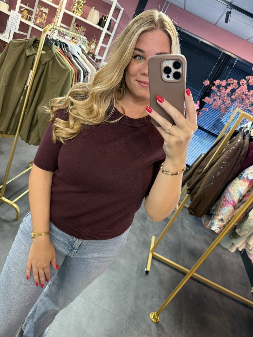 Perfect! Trui Aubergine