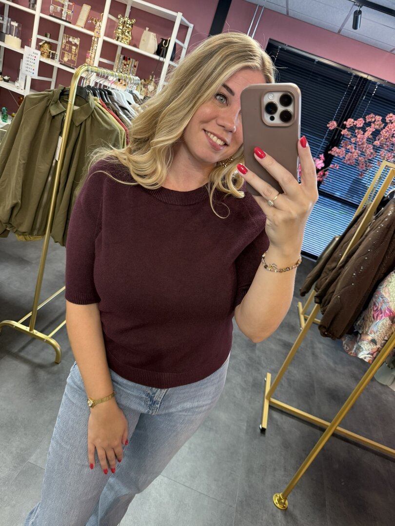 Perfect! Trui Aubergine