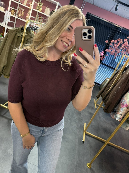 Perfect! Trui Aubergine