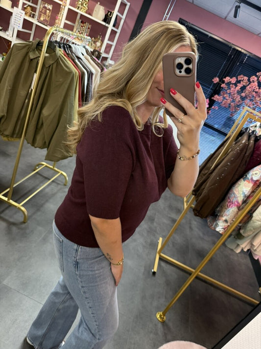 Perfect! Trui Aubergine