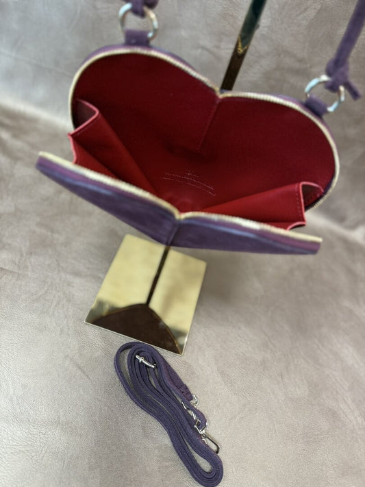 Hart tas Lamour suede bordeaux