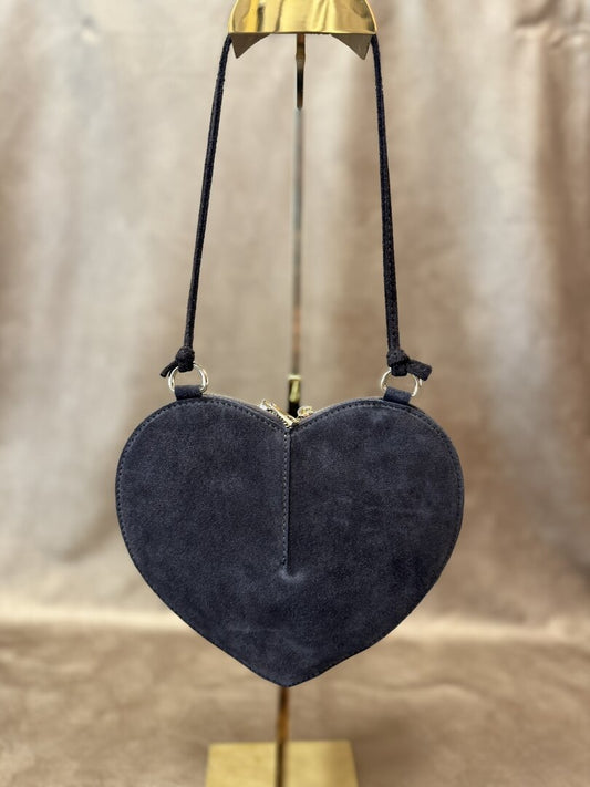 Hart tas Lamour suede donker bruin