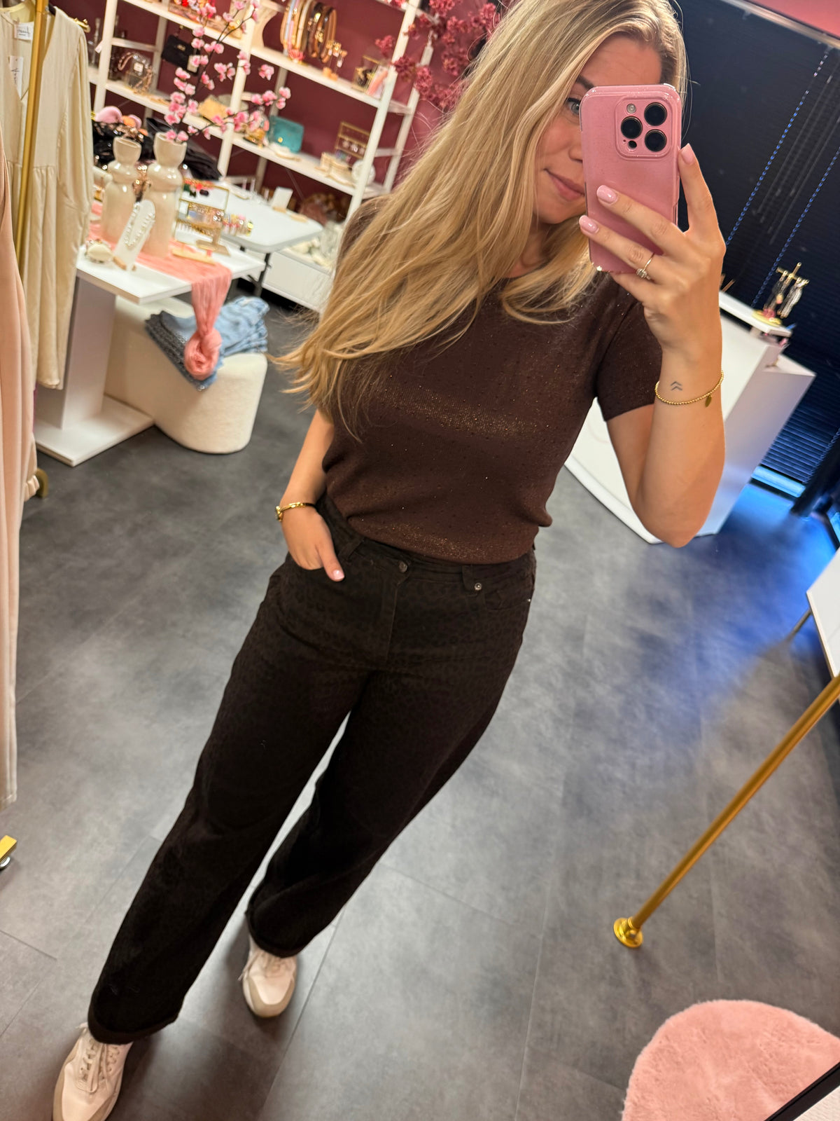 Top bruin strass By Clara
