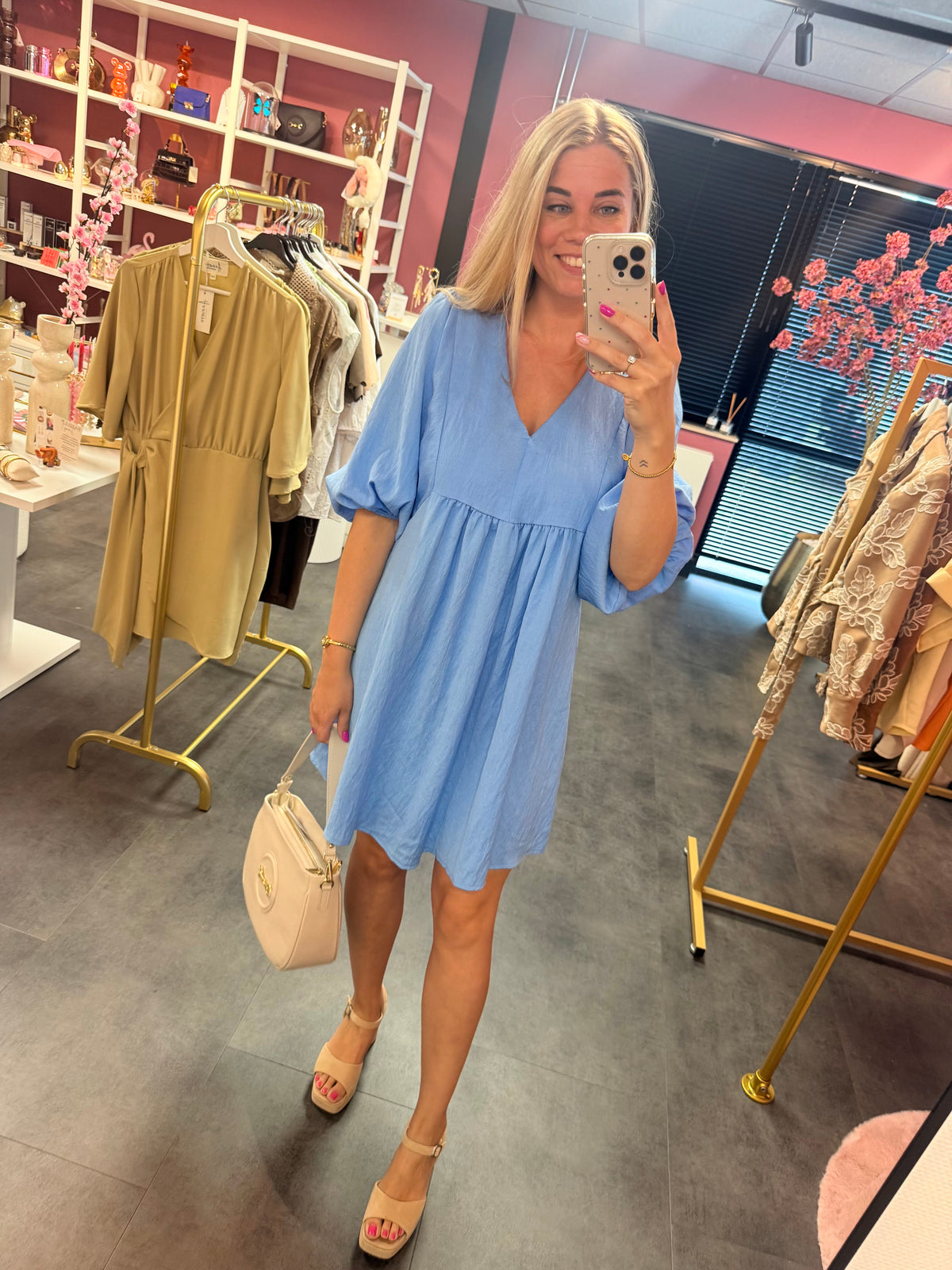 Losvallend zomerjurk - Blauw