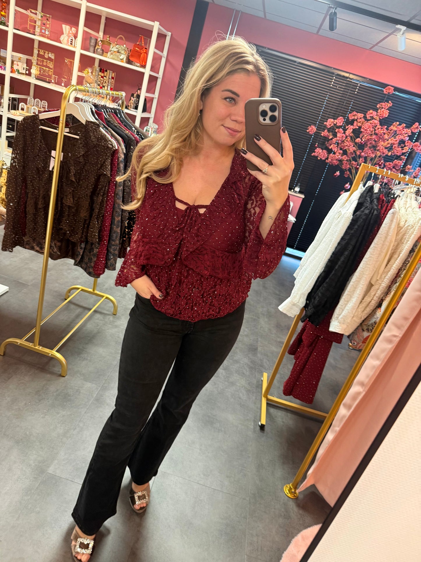 Top Amelie bordeaux