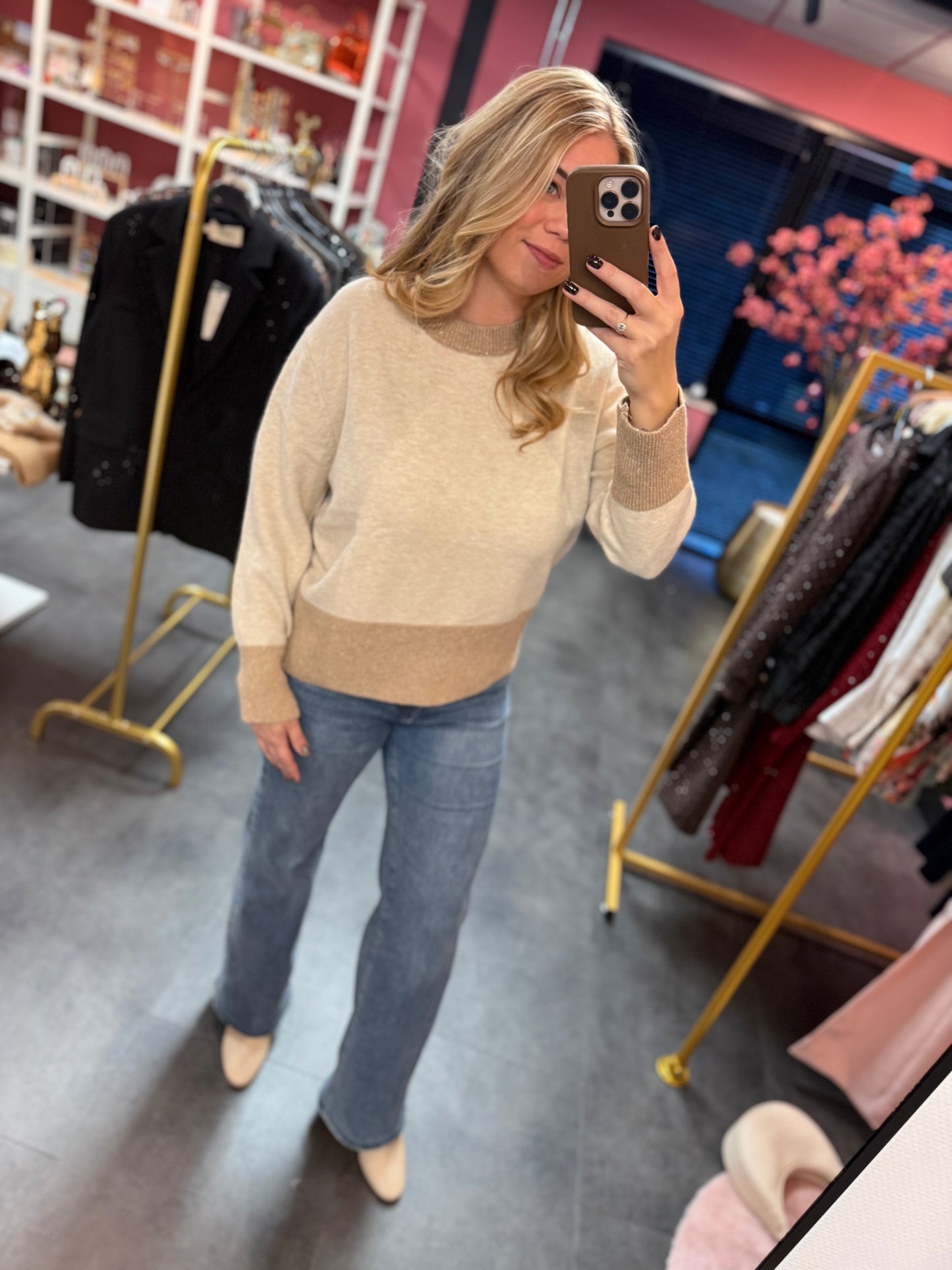 Trui Isa Beige en goud