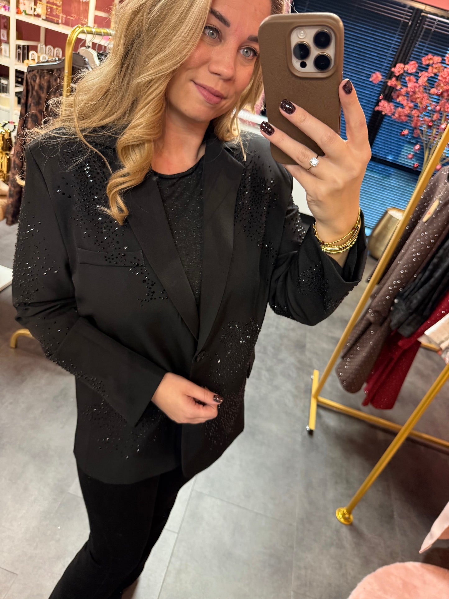 Ambika blazer zwart strass
