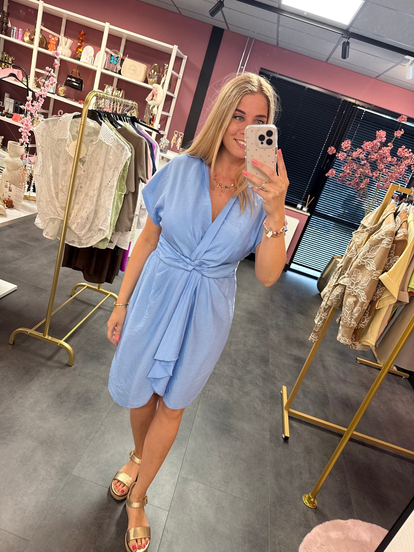 Zomers jurkje licht blauw