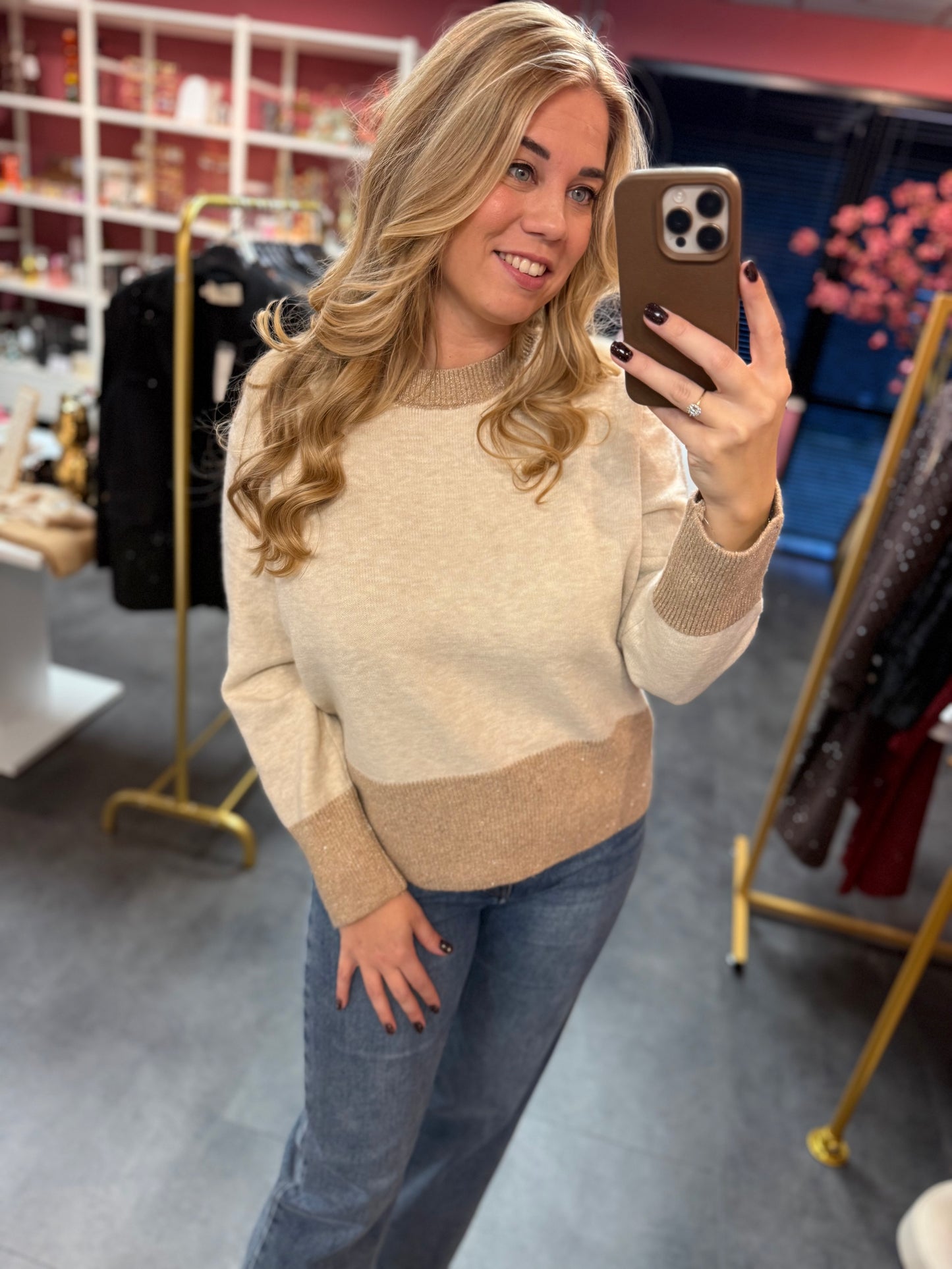 Trui Isa Beige en goud