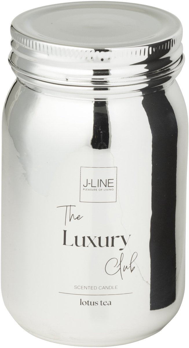 J-Line Geurkaars Metallic Zilver Jar