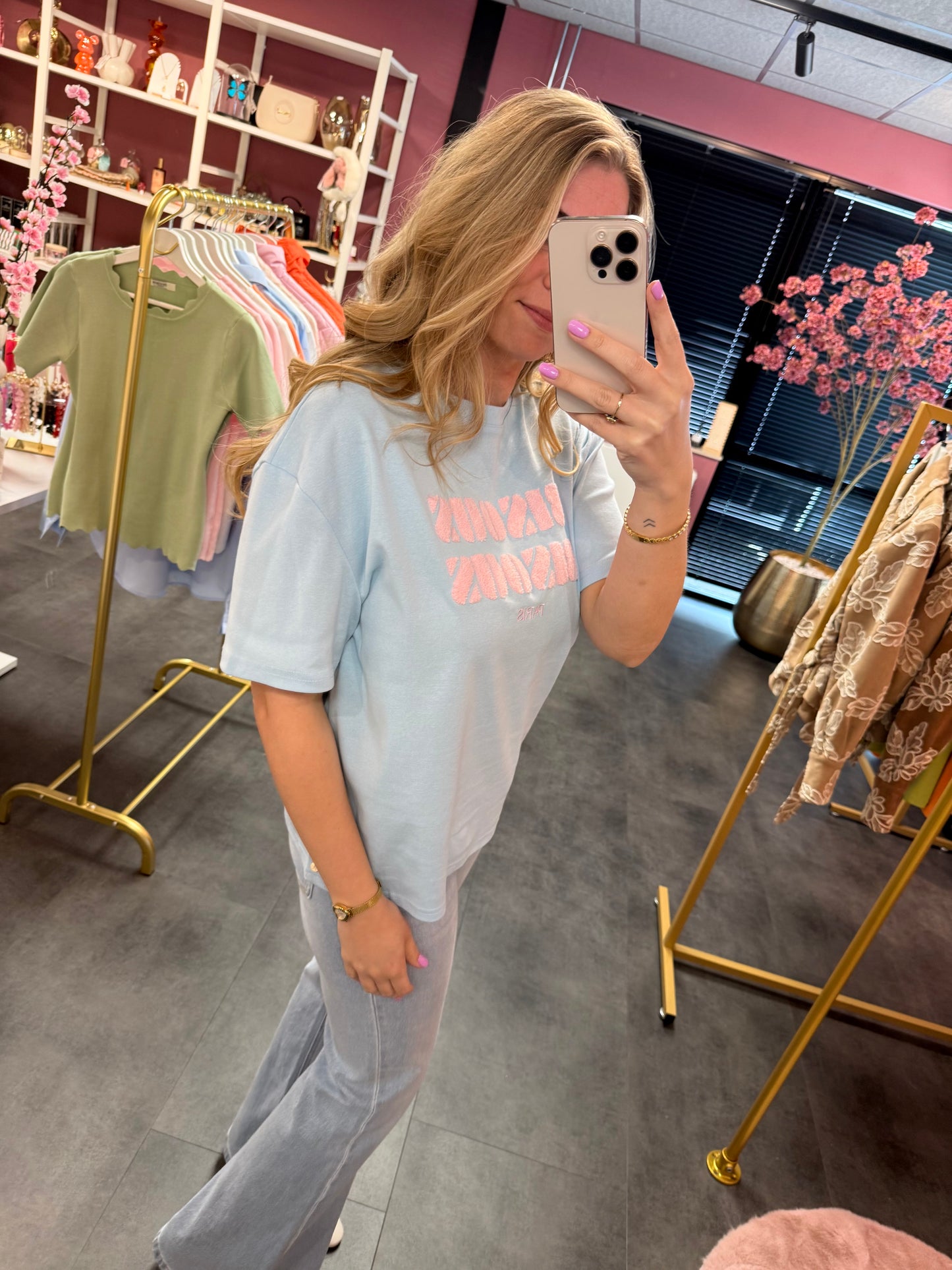 Ambika t-shirt Bisous blauw