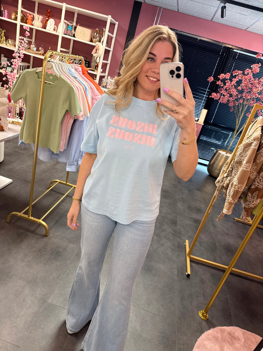 Ambika t-shirt Bisous blauw