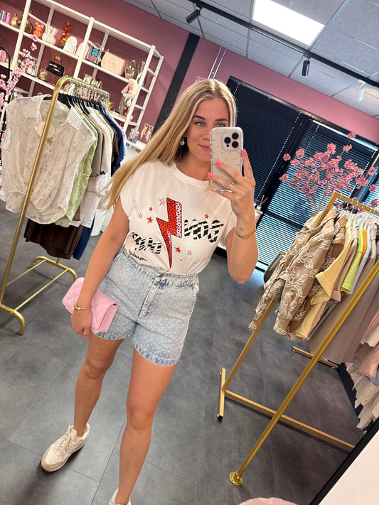 Denim korte broek