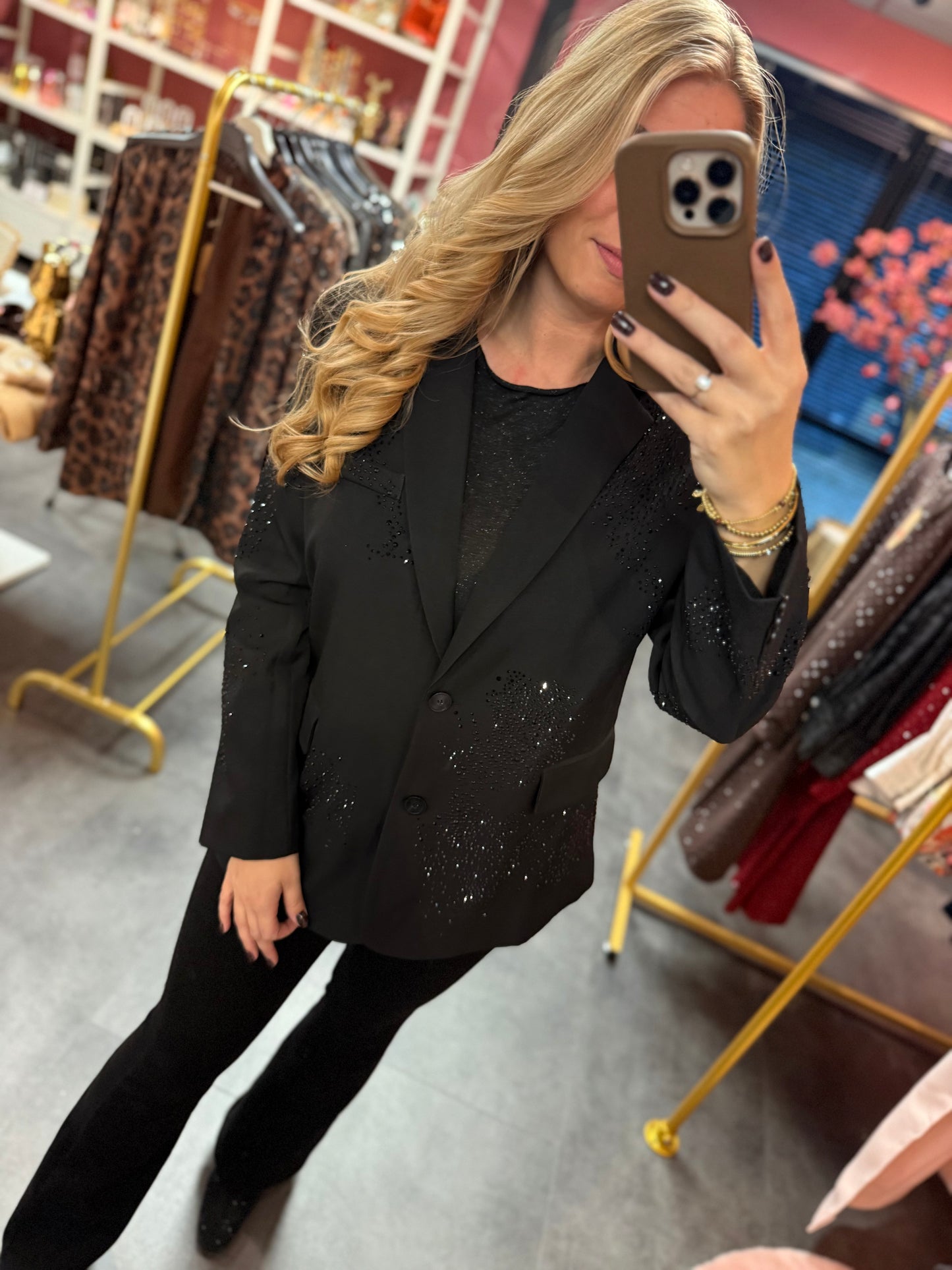 Ambika blazer zwart strass