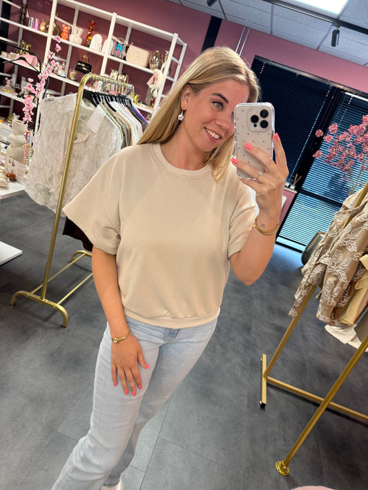 Sweater shirt beige
