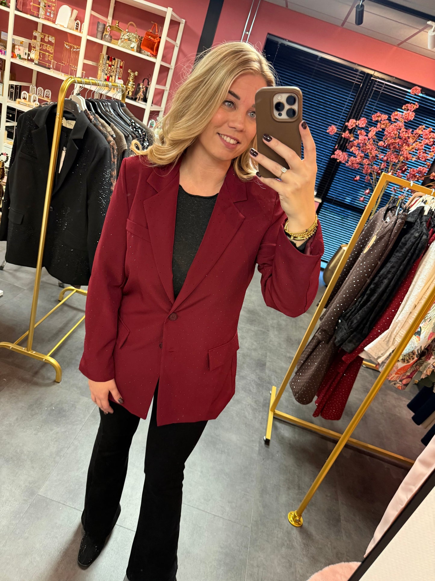 Sparkle blazer bordeaux