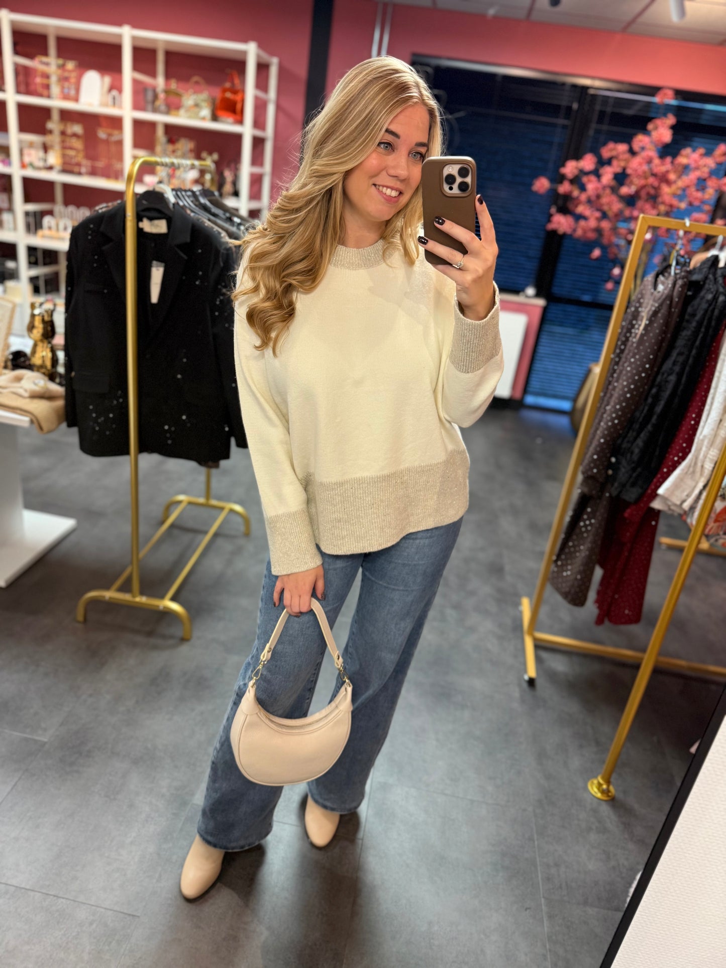 Trui Isa Crème en Champagne