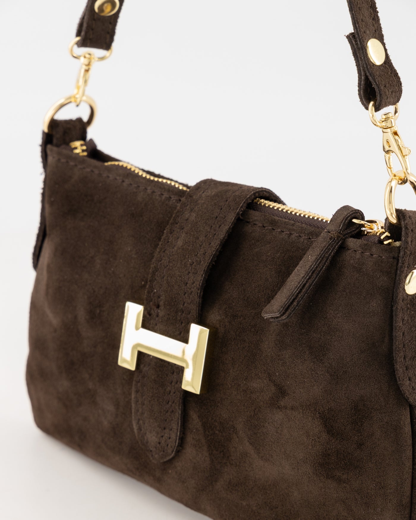 Dames tas Burnley donker bruin suede