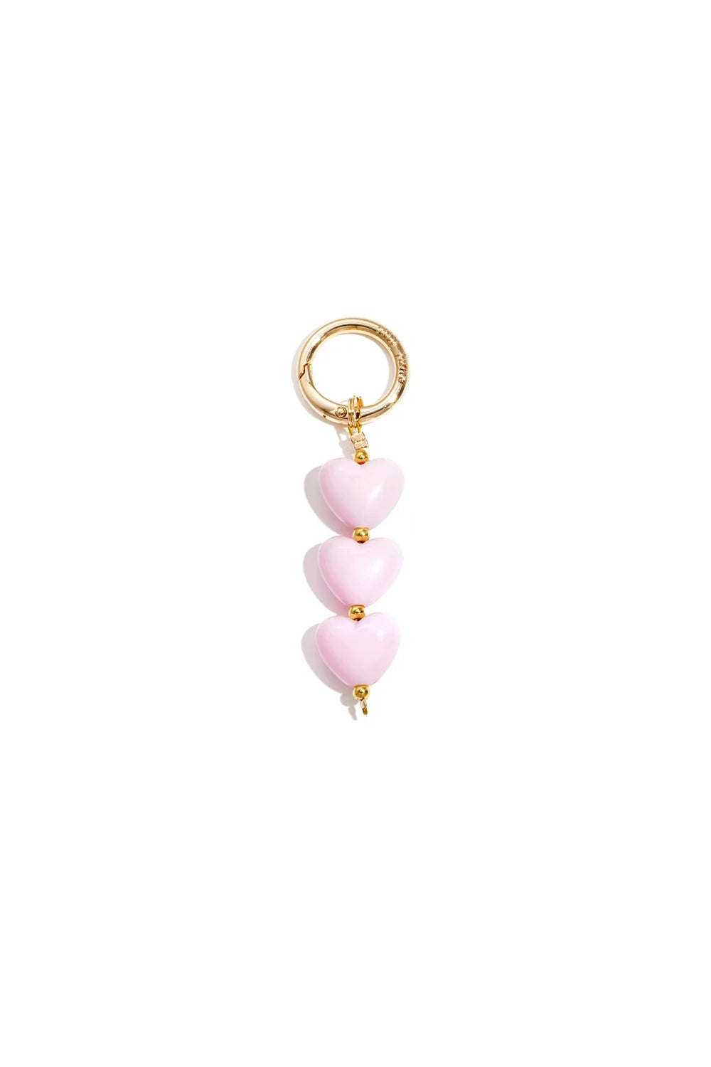 Tas- sleutel hanger hart licht roze