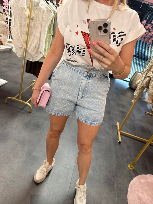 Denim korte broek