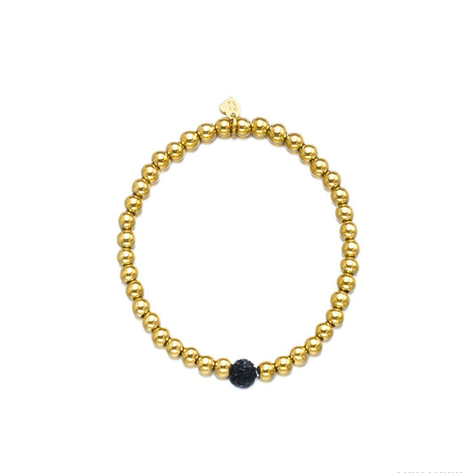 Gouden Armband Zwarte Strass | Be Dazzled