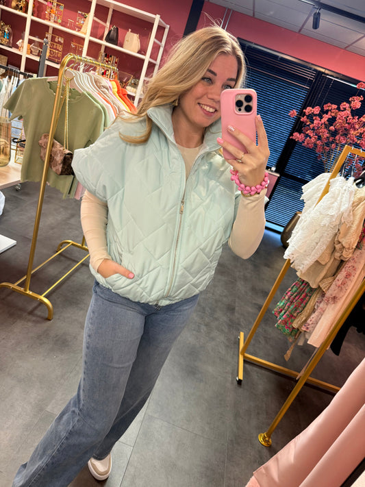 Bodywarmer licht blauw