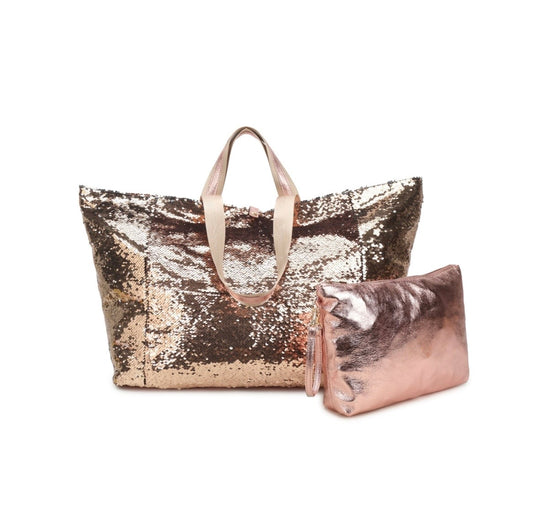 XL Rosé sequin Shopper