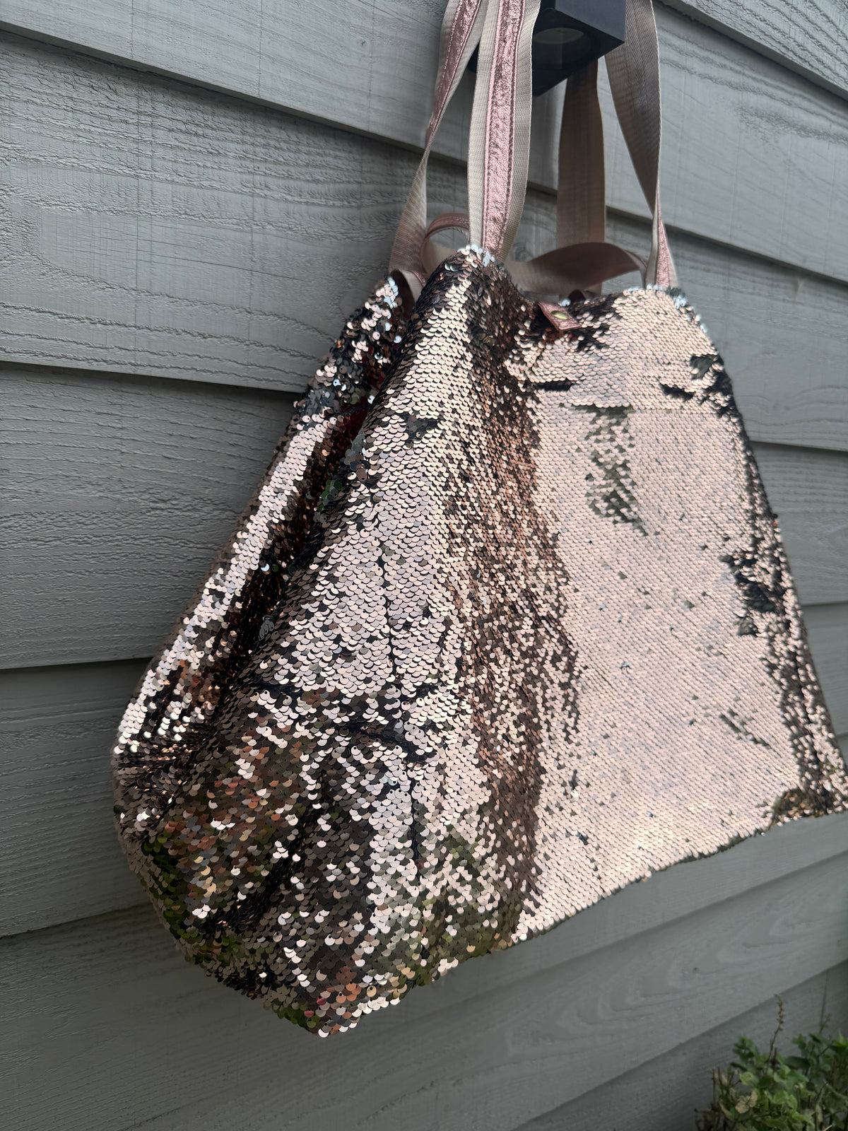 XL Rosé sequin Shopper