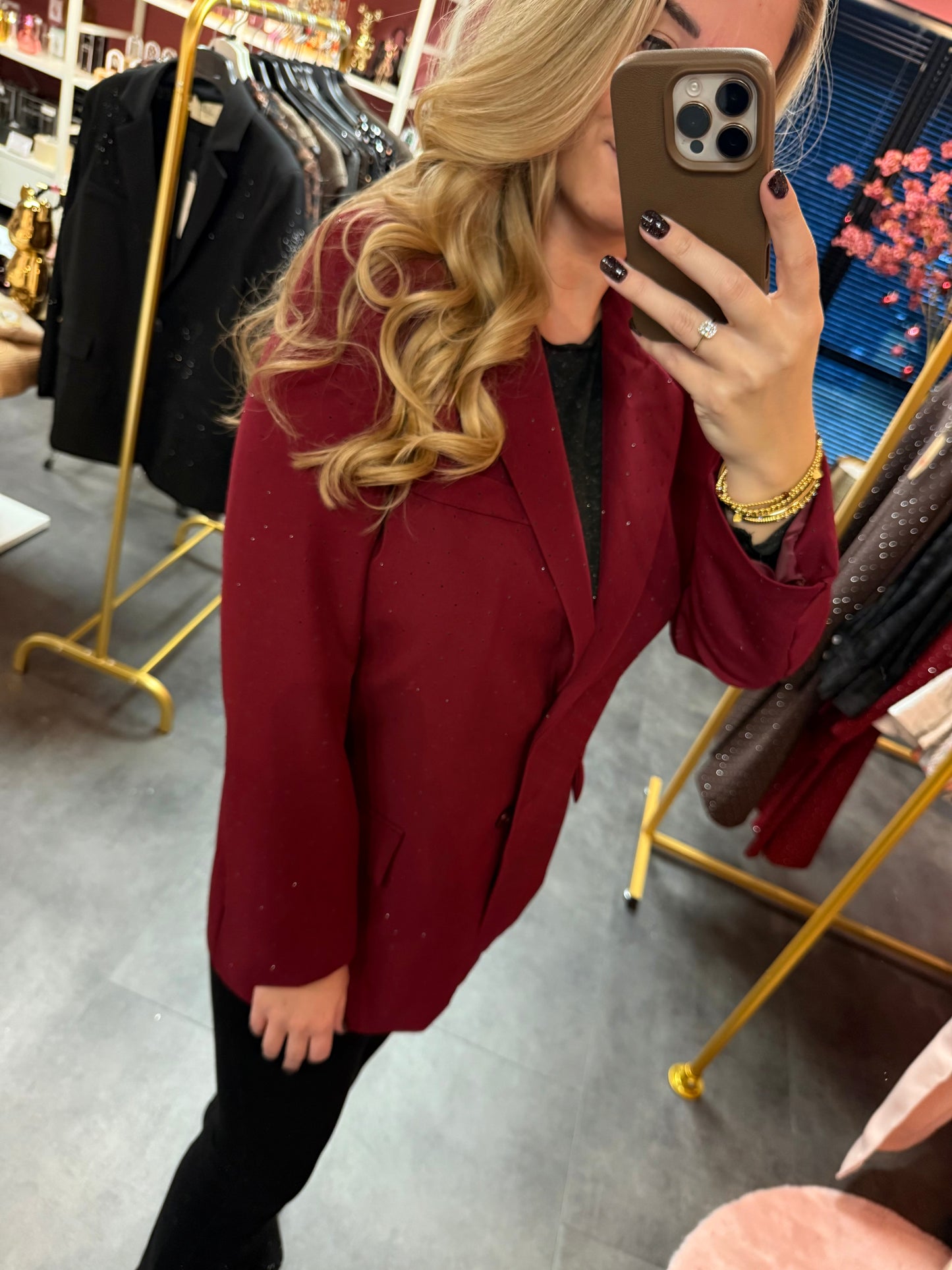 Sparkle blazer bordeaux