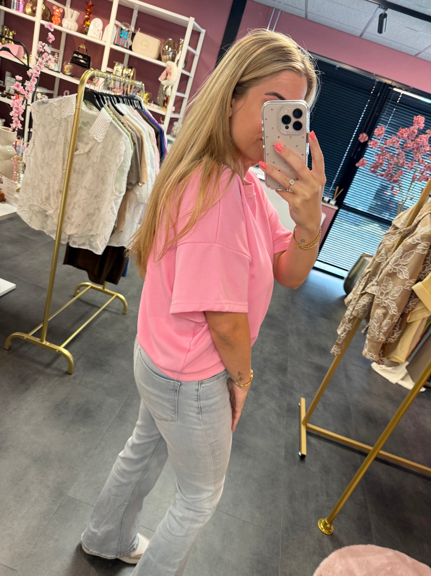 Sweater shirt roze