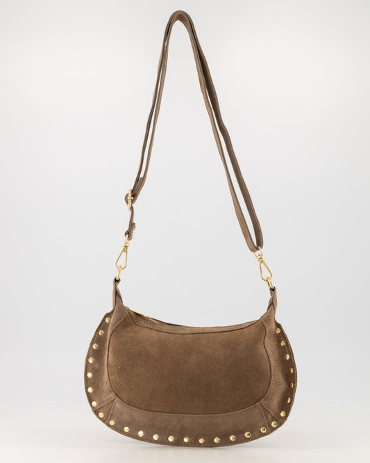 Dames tas Monica suede taupe