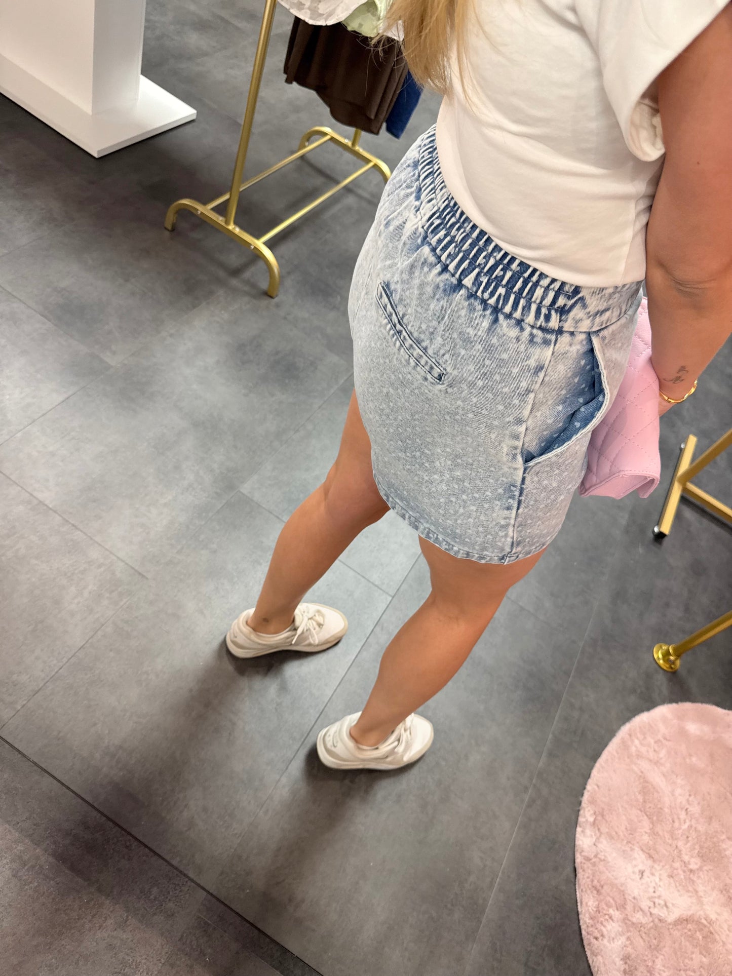 Denim korte broek