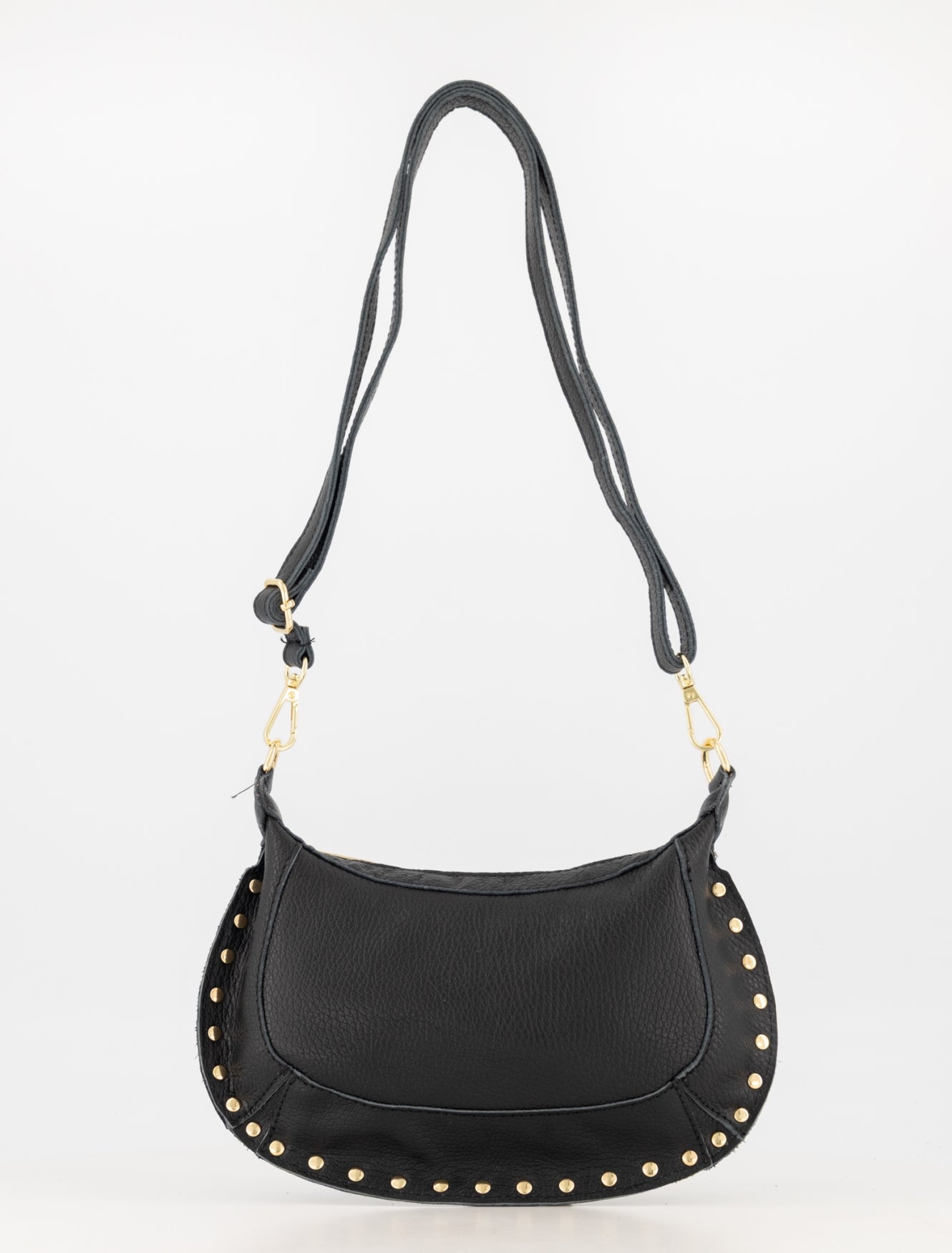 Tas monica zwart leder