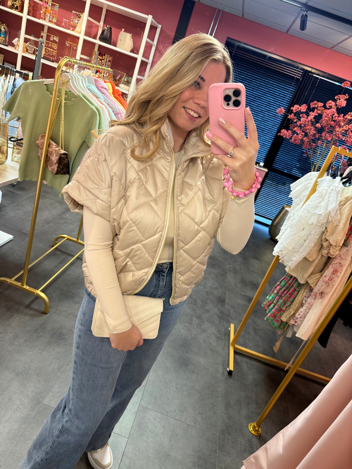 Bodywarmer beige