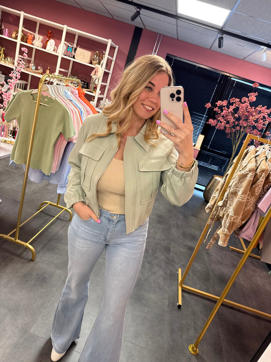 Jacket in de kleur groen