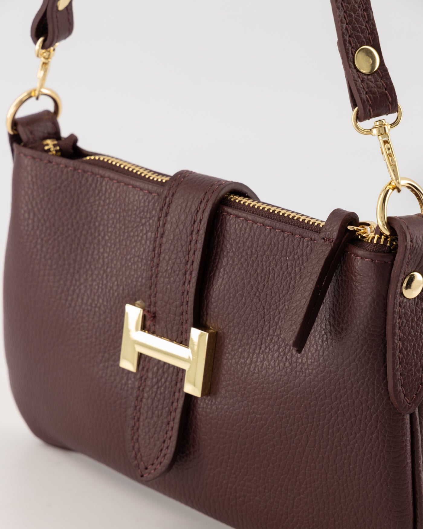 Dames tas Burnley leder - kleur bordeaux