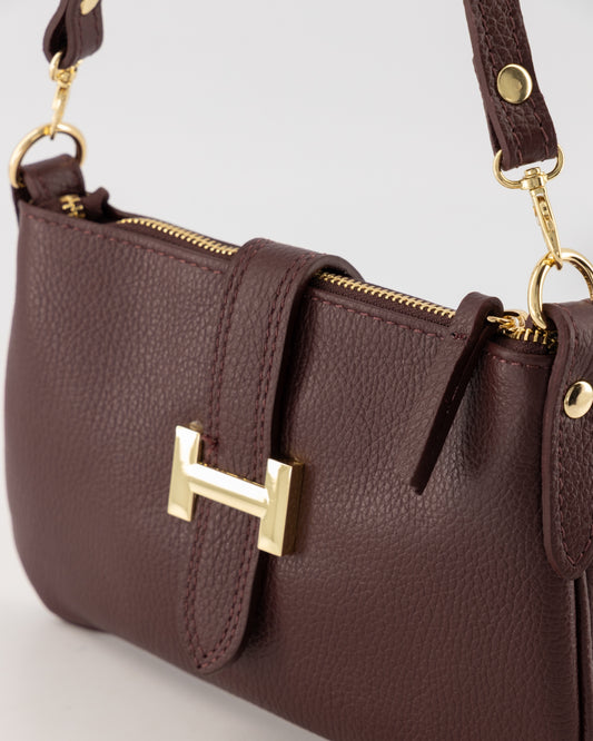 Dames tas Burnley leder - kleur bordeaux