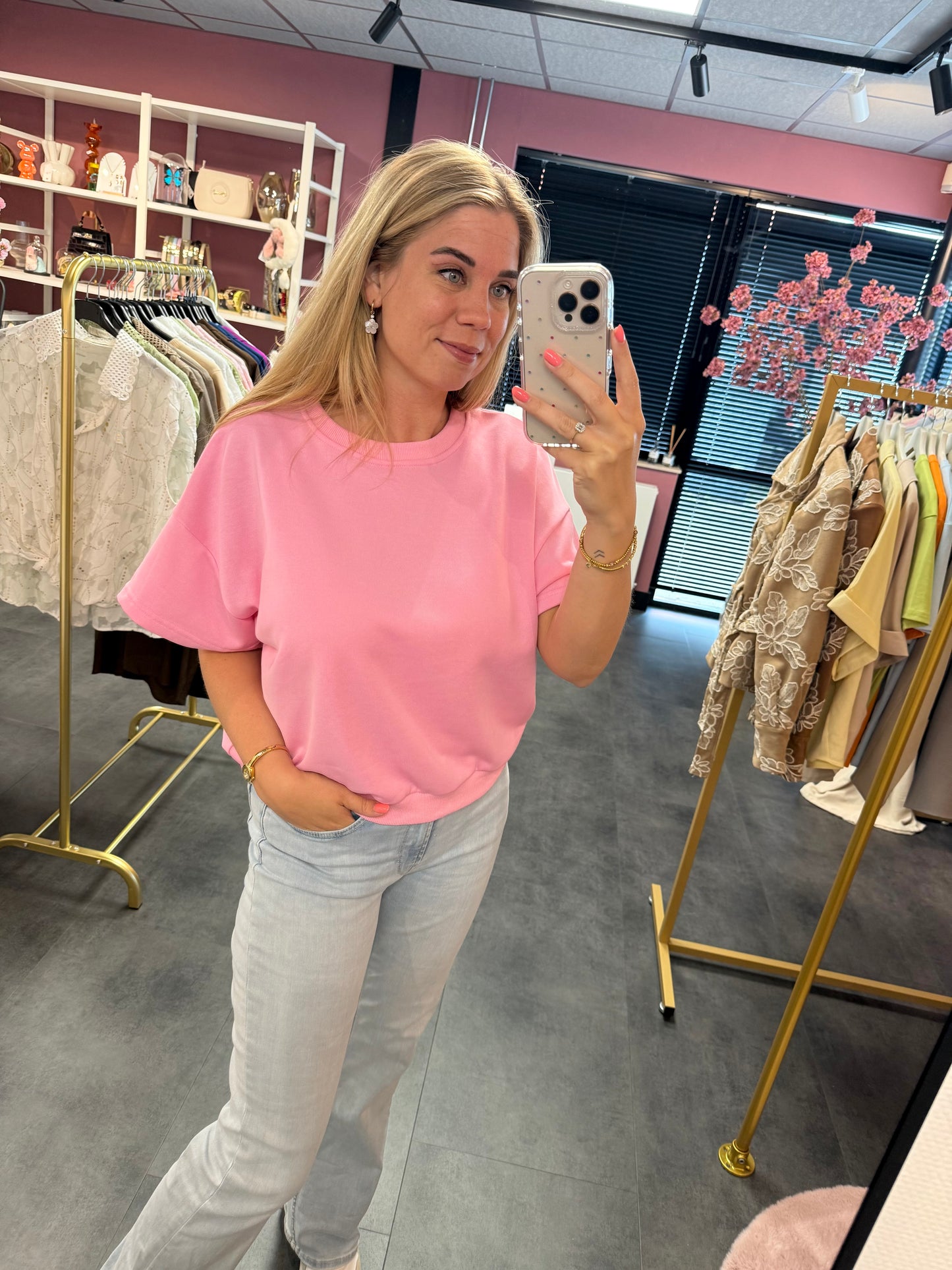 Sweater shirt roze