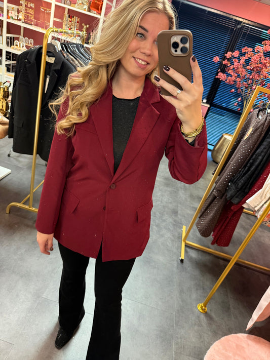 Sparkle blazer bordeaux