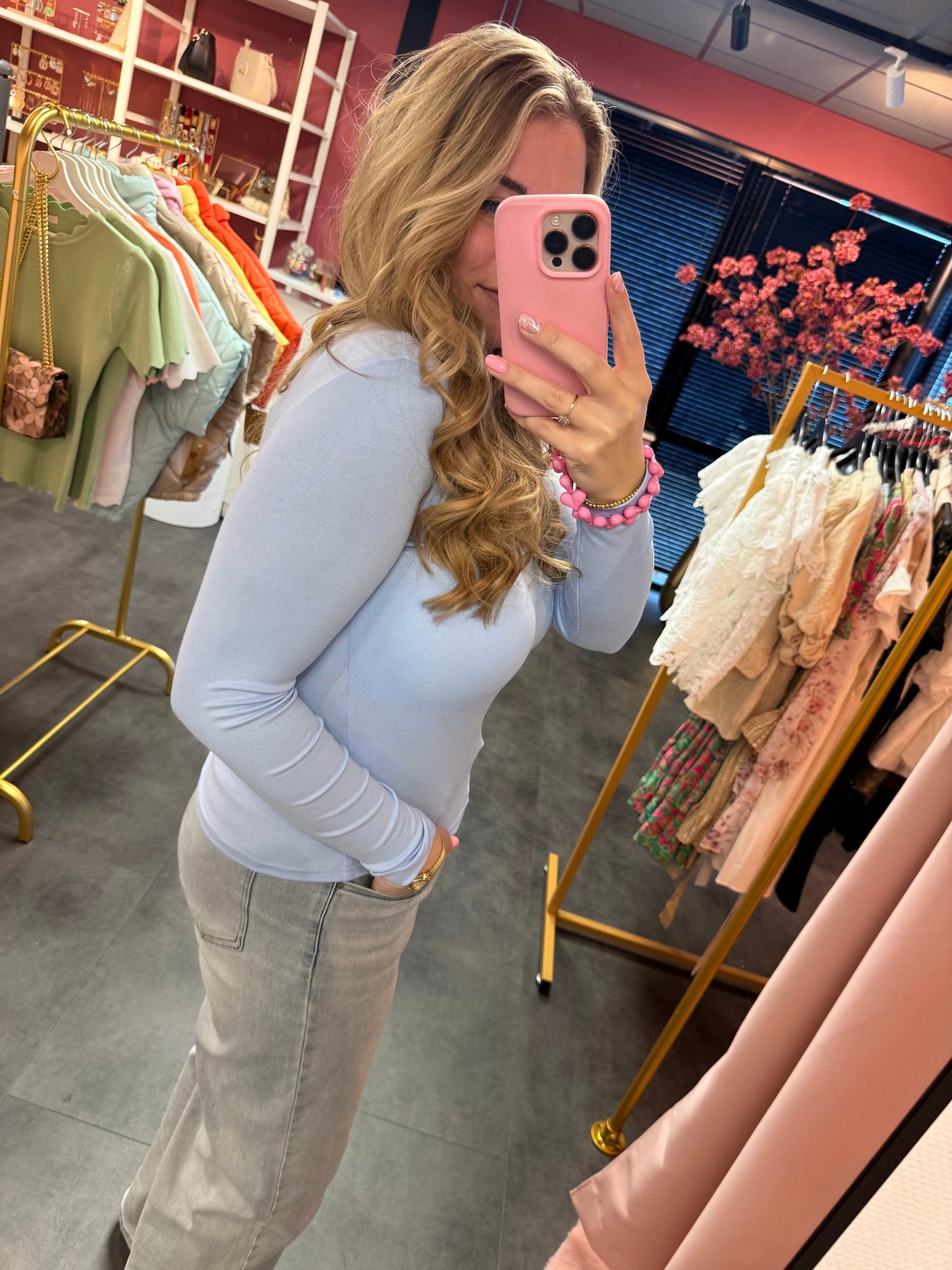Basic top by Swan - blauw