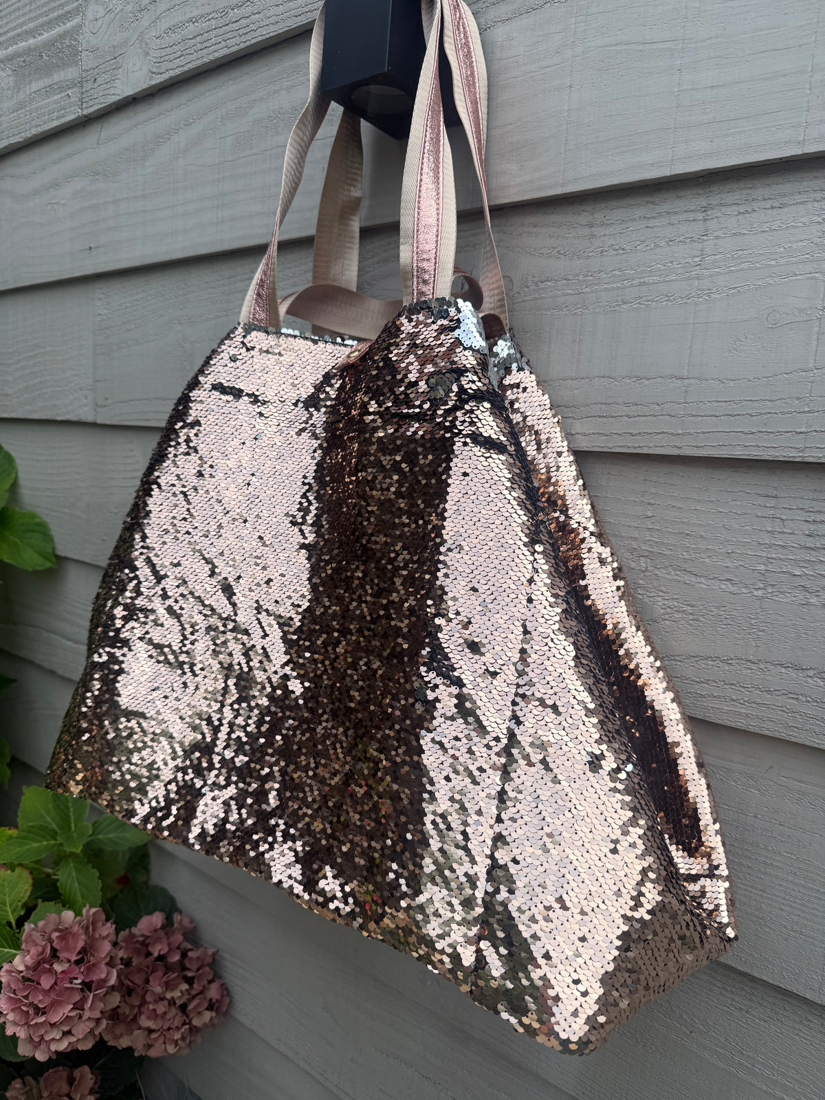 XL Rosé sequin Shopper