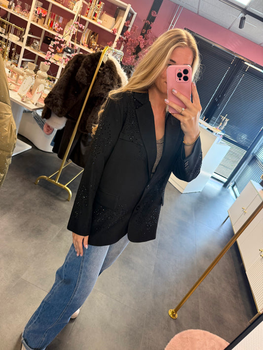 Ambika blazer zwart met strass details