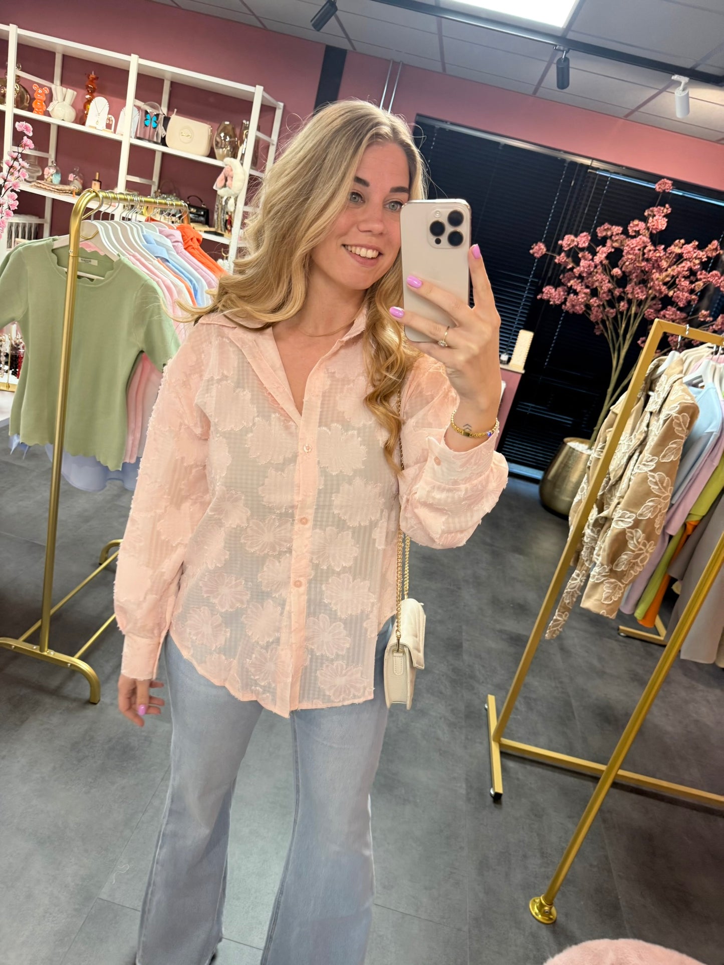 Roze blouse Noor