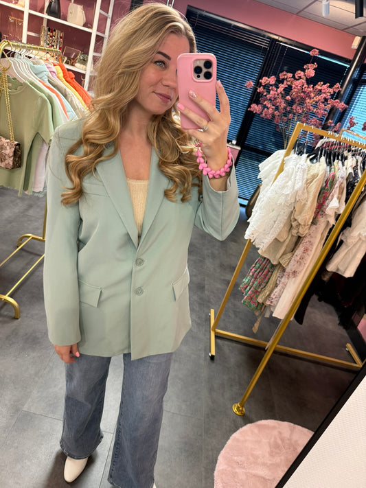 Blazer mint groen maat L
