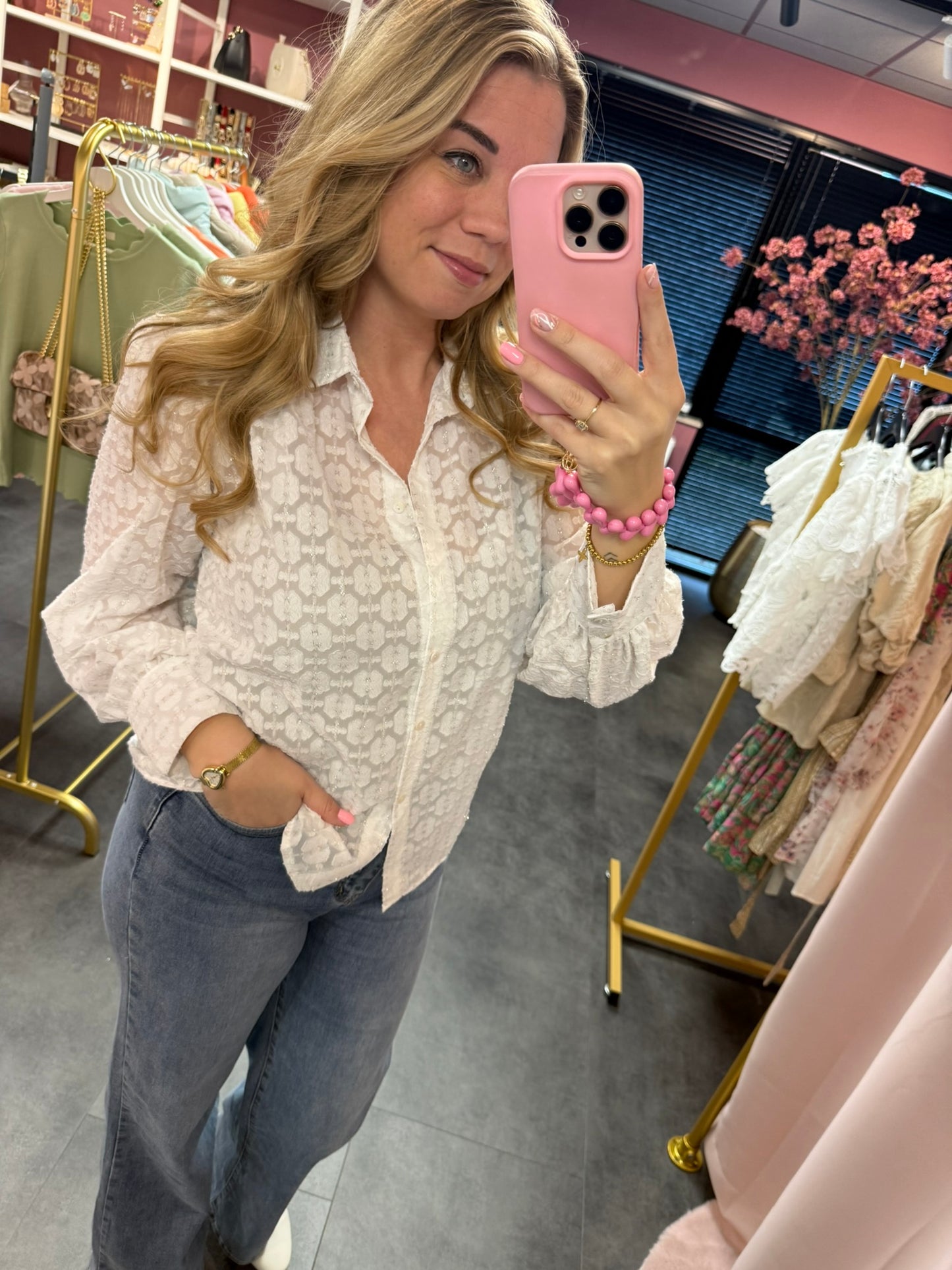 Blouse in de kleur wit